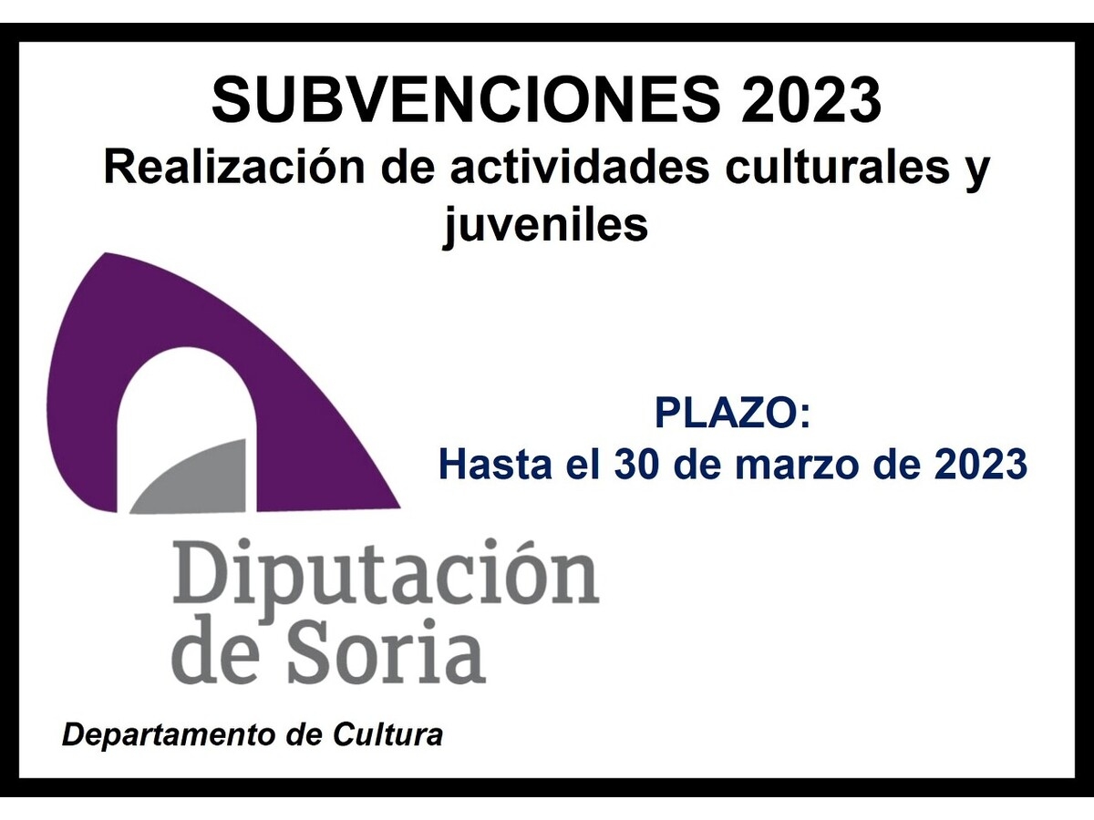Diputación: subvenciones actividades culturales y juveniles 2023